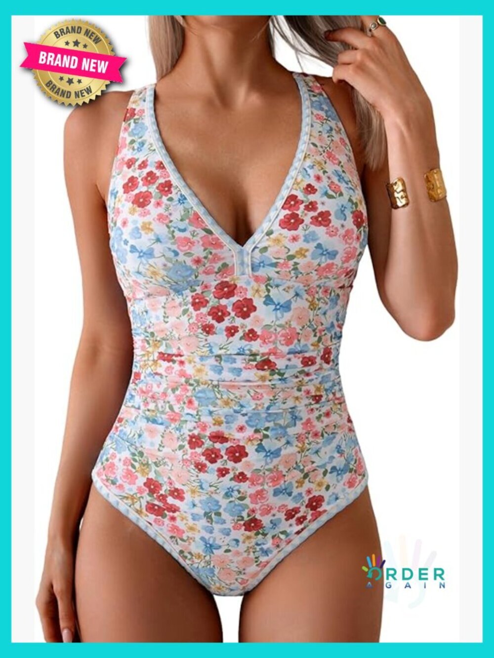 One Piece Swimsuit Tummy Control Ruched Push Up Tie Back Bathing Suit Shell